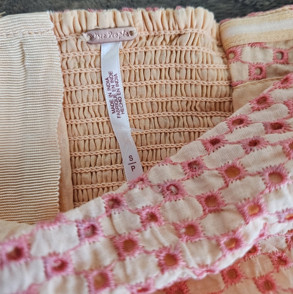 Free People Berry Kiss Eyelet Off The Shoulder Mini Dress - Picture 7 of 13